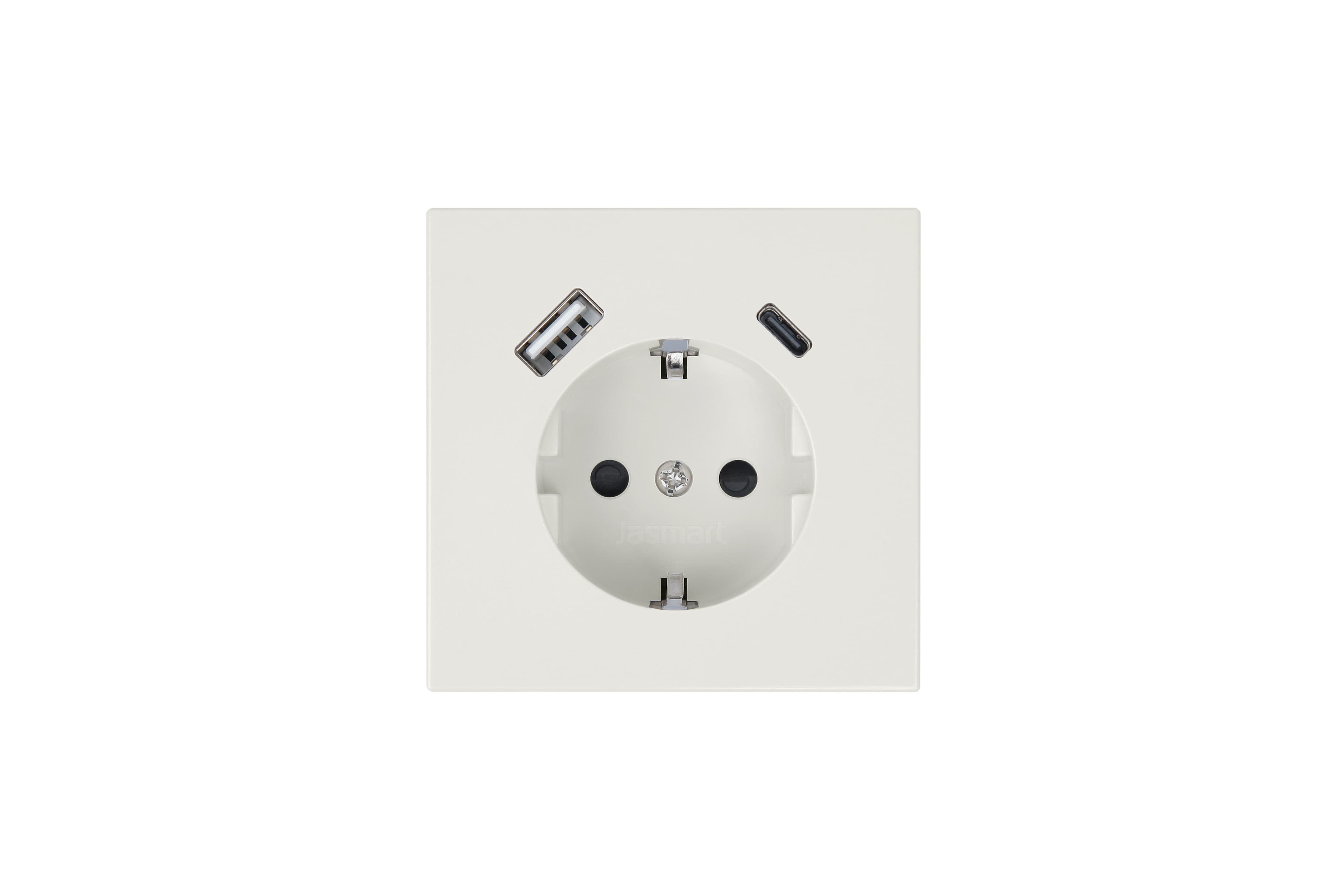 Jasmart FD Сахара Розетка с/з со шторками 16A c USB A+C 25W