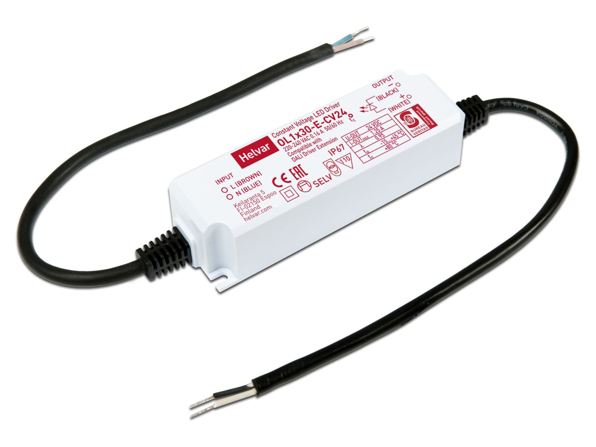 СТ Драйвер LED 30W/24V ( OL1x30-E-CV24 IP67 HELVAR)