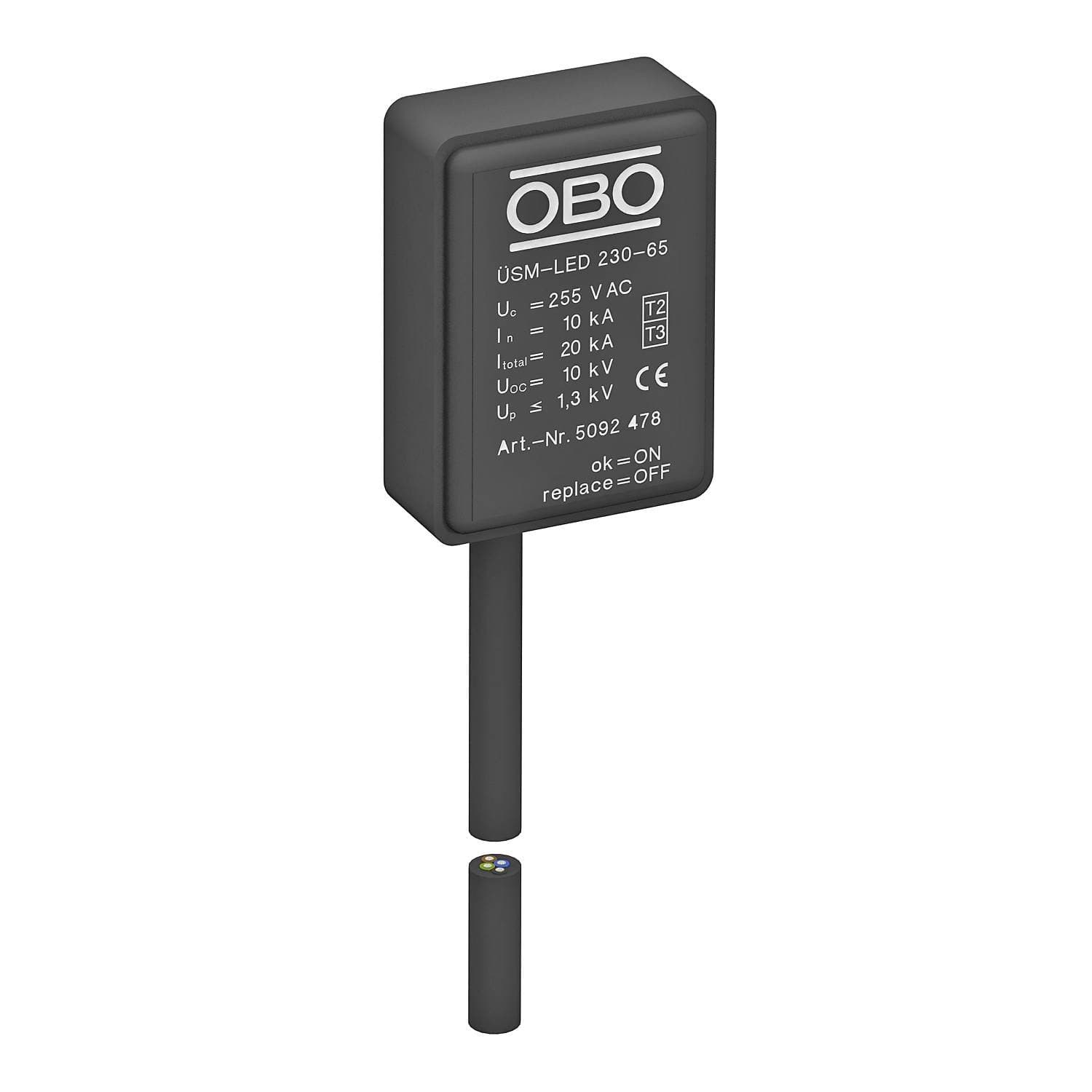 OBO Bettermann УЗИП для светодиодных ламп 1+NPE (Класс II), IP65, 230 В 5092478