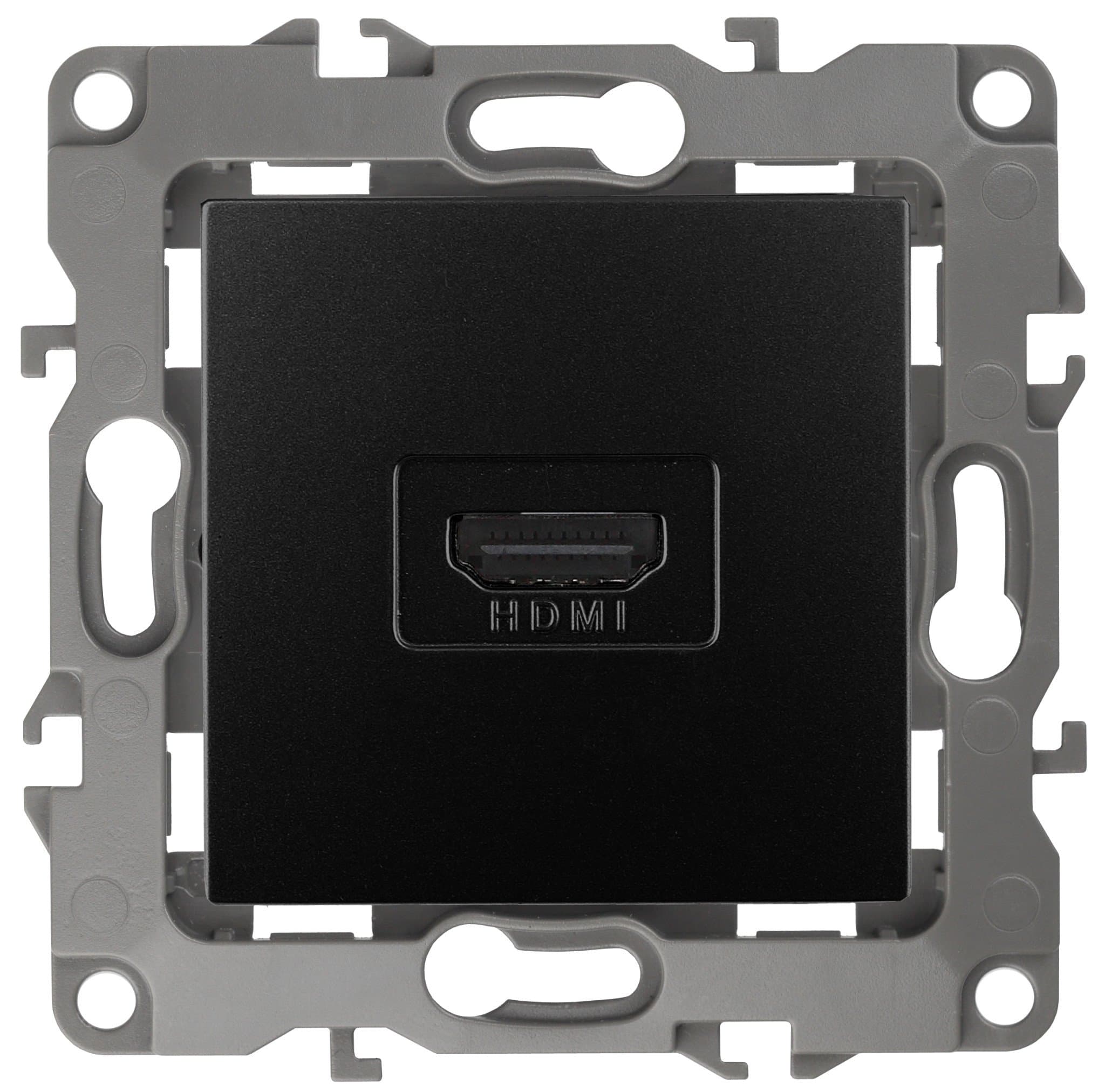 ЭРА 12-3114-05 Антрацит Розетка HDMI, IP20, 12