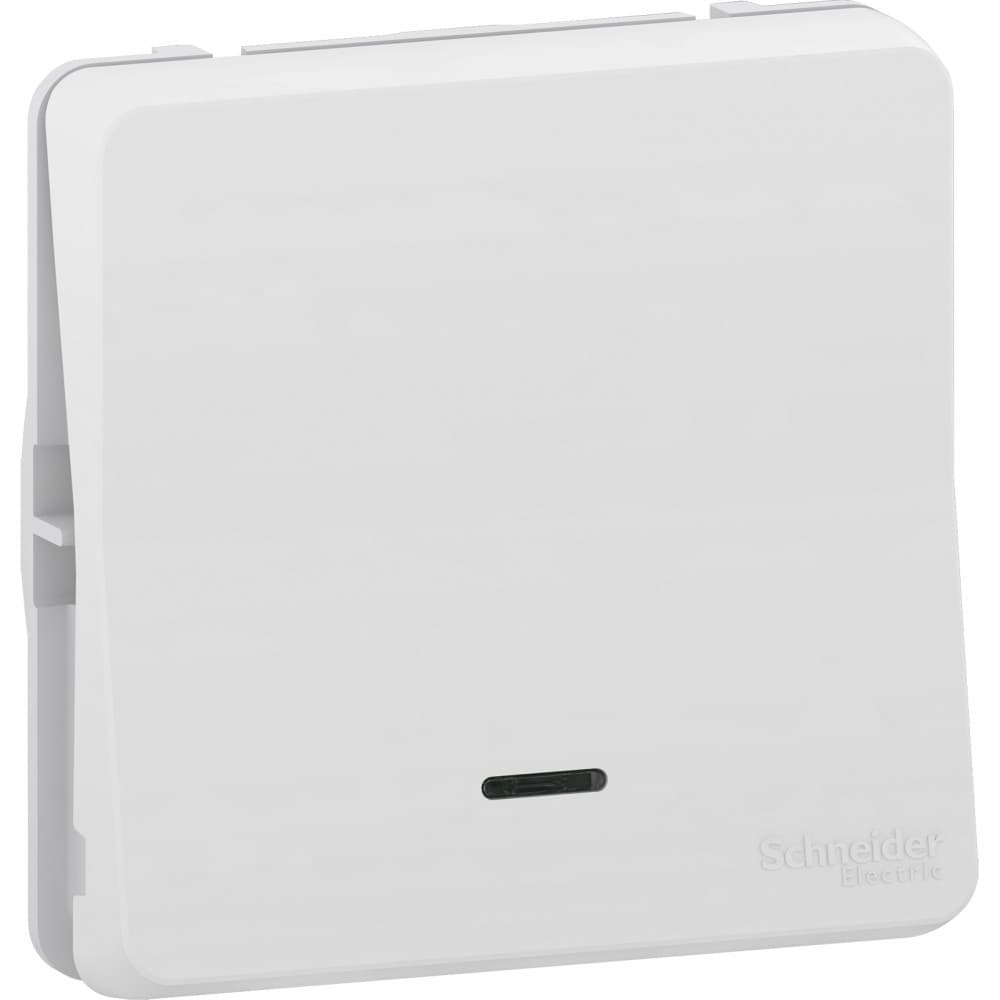 SE Mureva Styl Бел Выключатель кнопочный с подсветкой, IP55 MUR39127