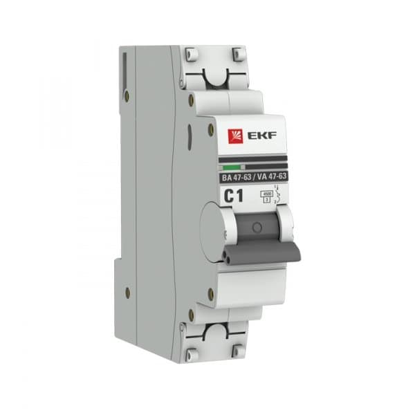 EKF PROxima ВА 47-63 Автоматический выключатель (С) 1P 1А 4,5kA mcb4763-1-01C-pro