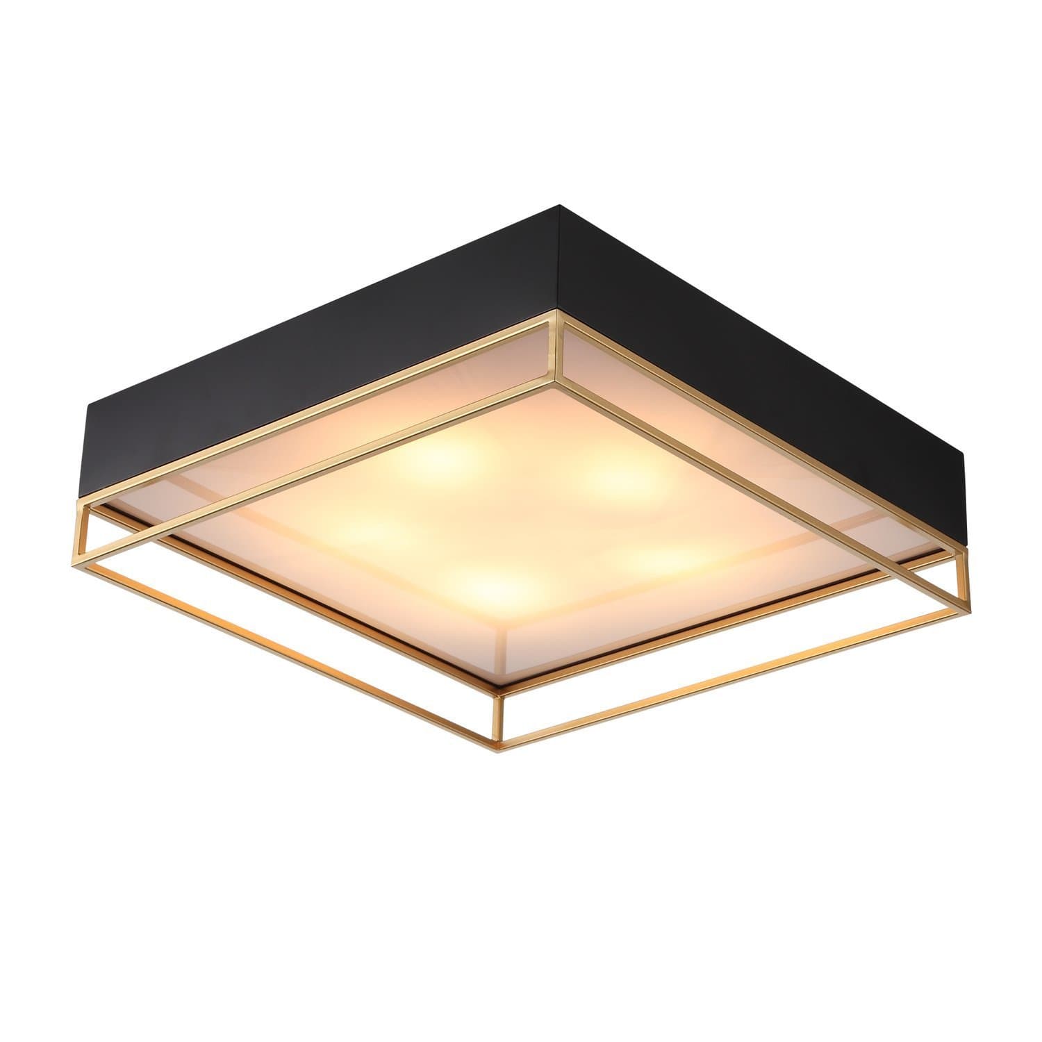 ST Luce SL1127.422.05 Светильник потолочный Черный, Матовое золото/Белый E14 5*40W