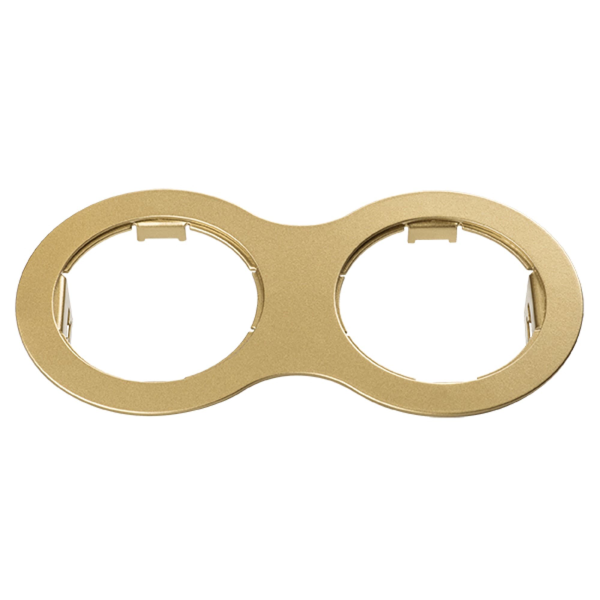 Lightstar 214623 Рамка DOMINO Double ROUND MR16 ЗОЛОТО (в комплекте), шт