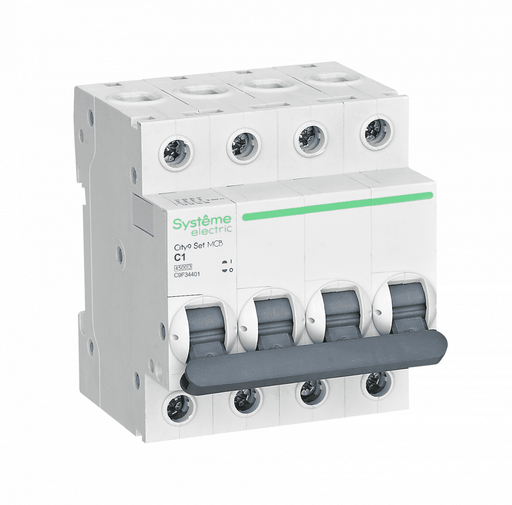 Systeme Electric City9 Set Автоматический выключатель C 1A 4P 4,5kA