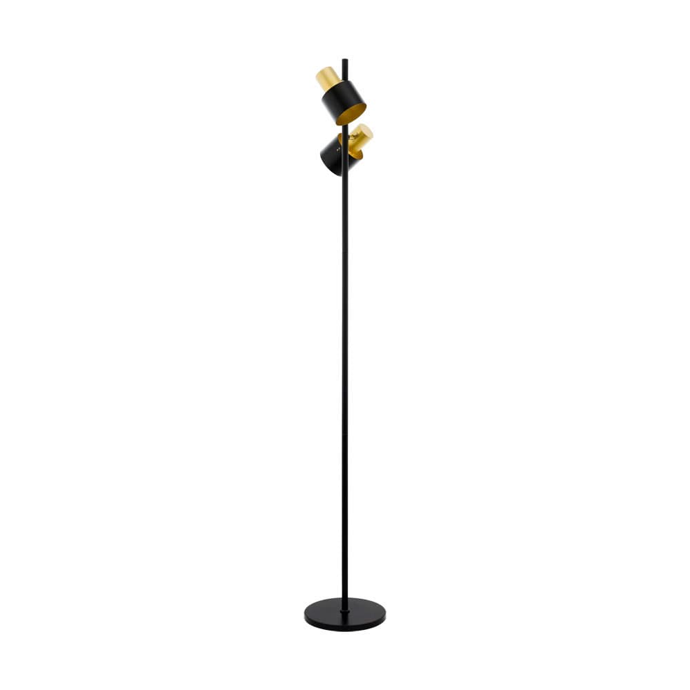 Eglo 39388 Торшер FIUMARA, 2x60W(E27), сталь, черный, золотой
