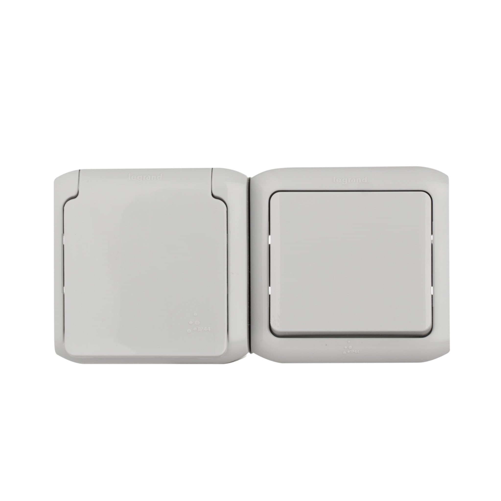 Legrand Quteo Сер Блок Выключатель 1-кл+роз с/з с шт IP44 782348