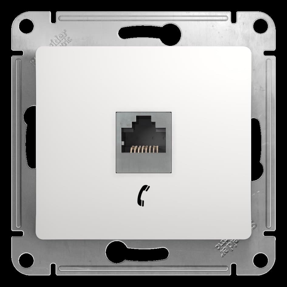 Systeme Electric Glossa Бел Розетка телефонная RJ11