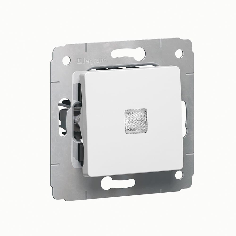 Legrand DIY Cariva Бел Выключатель 1-клавишный с подсветкой 695931