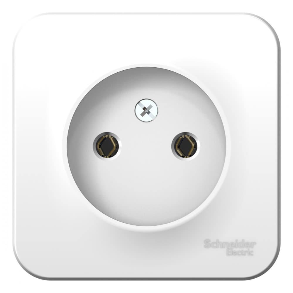 Systeme Electric Blanca наруж Бел Розетка б/з без шторок 16А, 250В, монтажная пластина