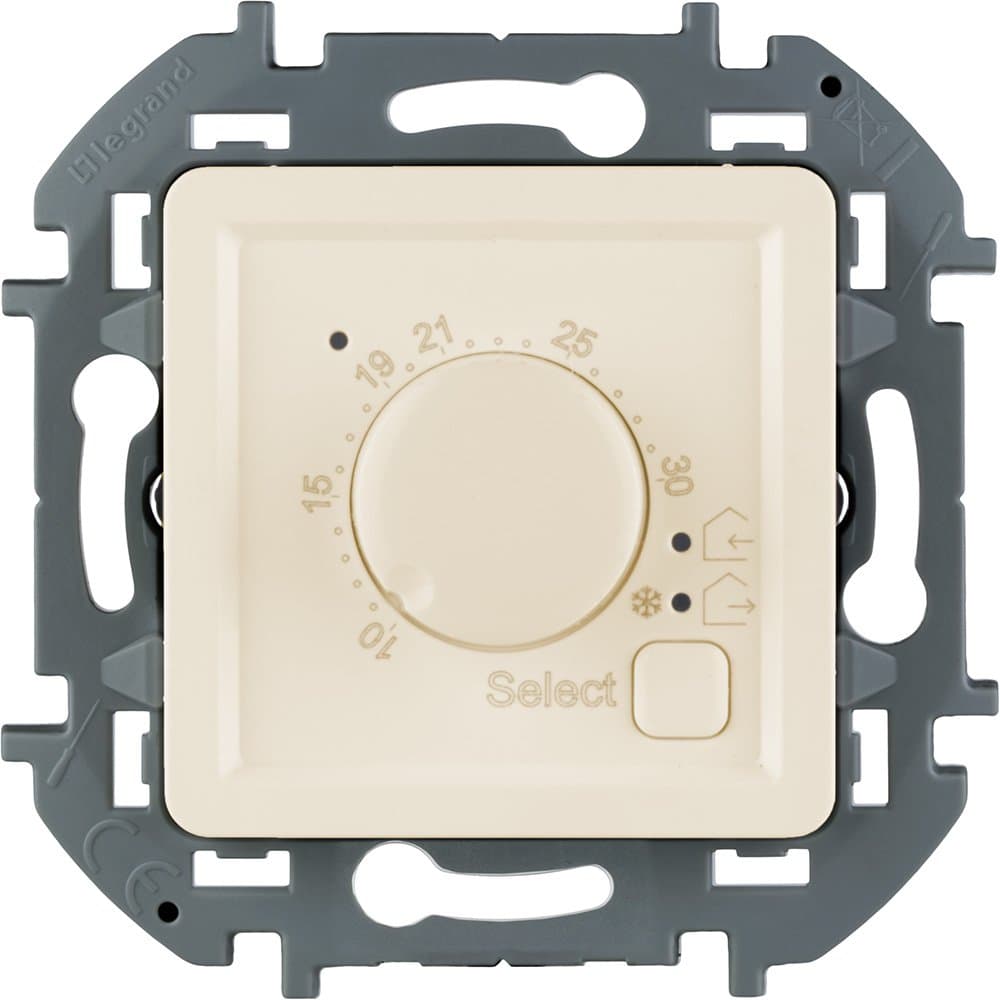 Legrand INSPIRIA Слоновая кость Термостат с внешним датчиком для тёплых полов 673811