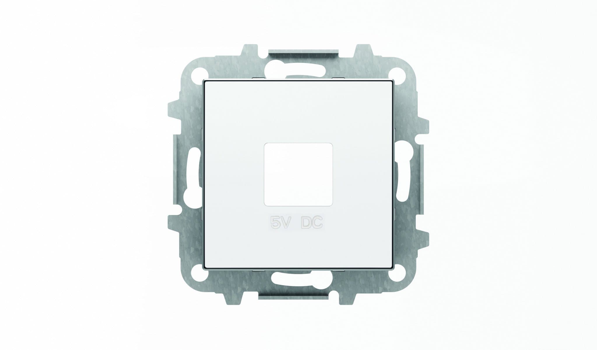 ABB SKY Альпийский белый Накладка для механизмов зарядного устройства USB, арт.8185 2CLA858500A1101