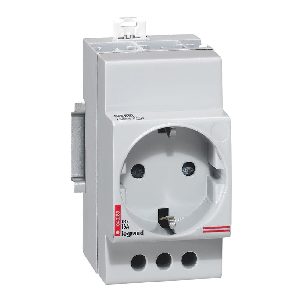 Legrand Розетка с заземлением на DIN-рейку 16А 220V 004285
