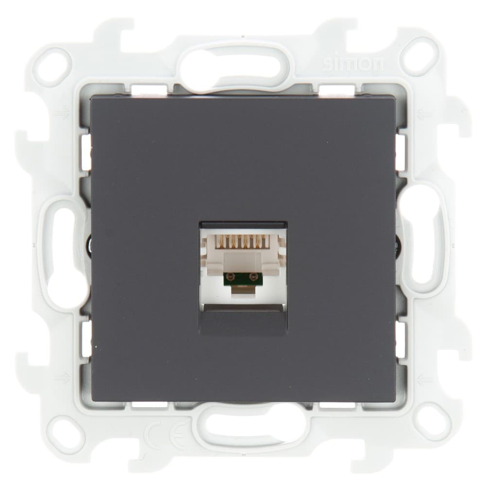 Simon 24 Графит Розетка RJ45 кат. 5е UTP 2410598-038