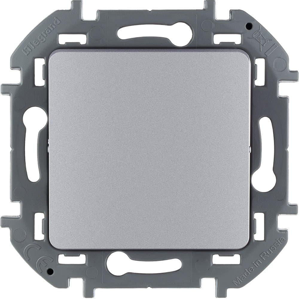 Legrand INSPIRIA Алюминий Выключатель одноклавишный 10 AX - 250 В 673602