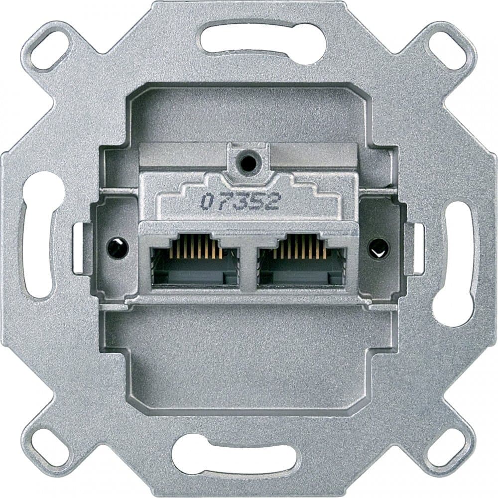 SE Merten Механизм розетки компьютерной 2-ая наклонной RJ45 кат.6 MTN465706