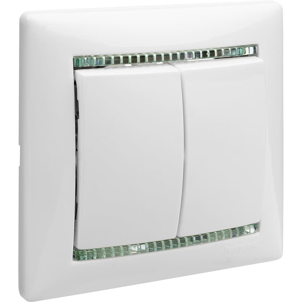 Legrand Valena Бел Выключатель 2-х клавишный 774405