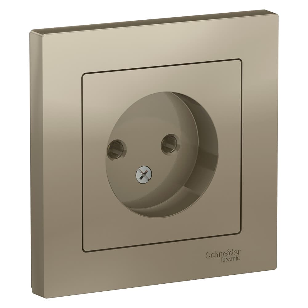 Systeme Electric AtlasDesign Шампань Розетка б/з, 16А, в сборе