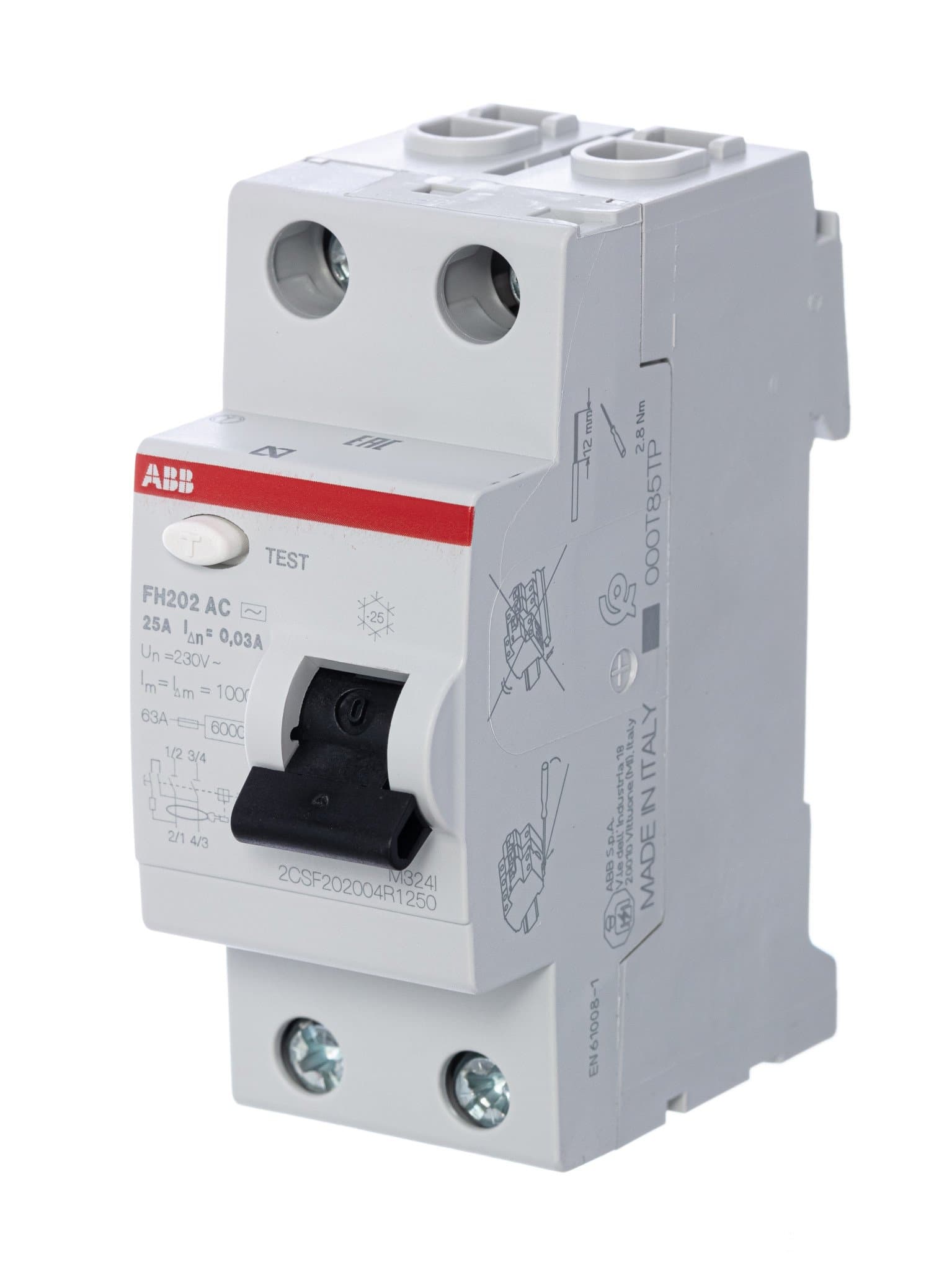 ABB FH202AC УЗО 2P 25A 30mA (AC) 2CSF202004R1250