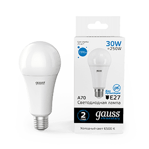 Gauss Лампа Elementary A67 30W 2390lm 6500K E27 LED 73239