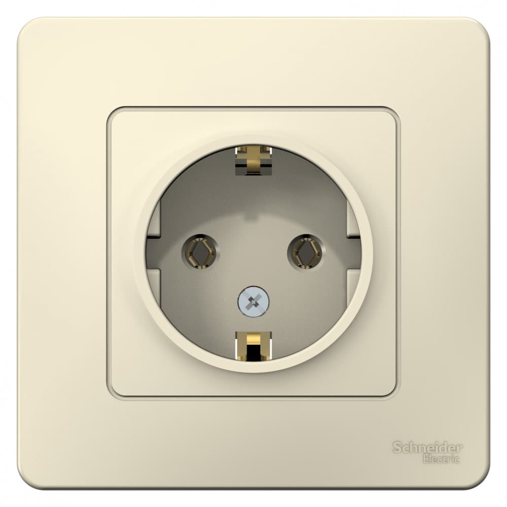 Systeme Electric Blanca внутр Молочная Розетка с/з без шторок, 16А, 250В