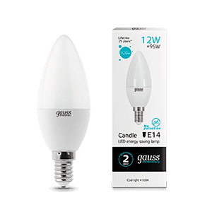 Gauss Лампа Elementary Свеча 12W 920lm 4100K Е14 LED 33122