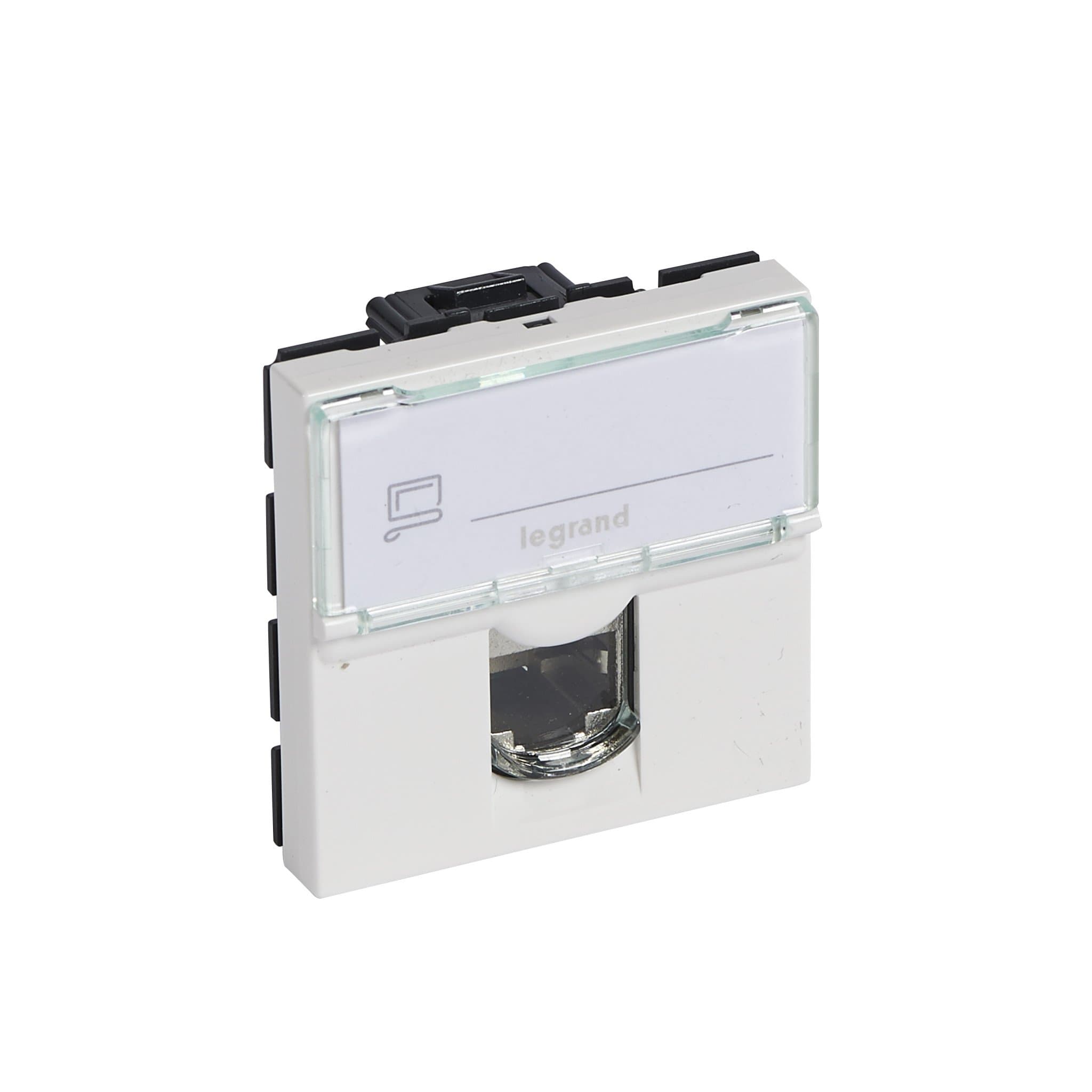 Legrand Mosaic Розетка комп. 2М RJ45 UTP кат.5e 076554
