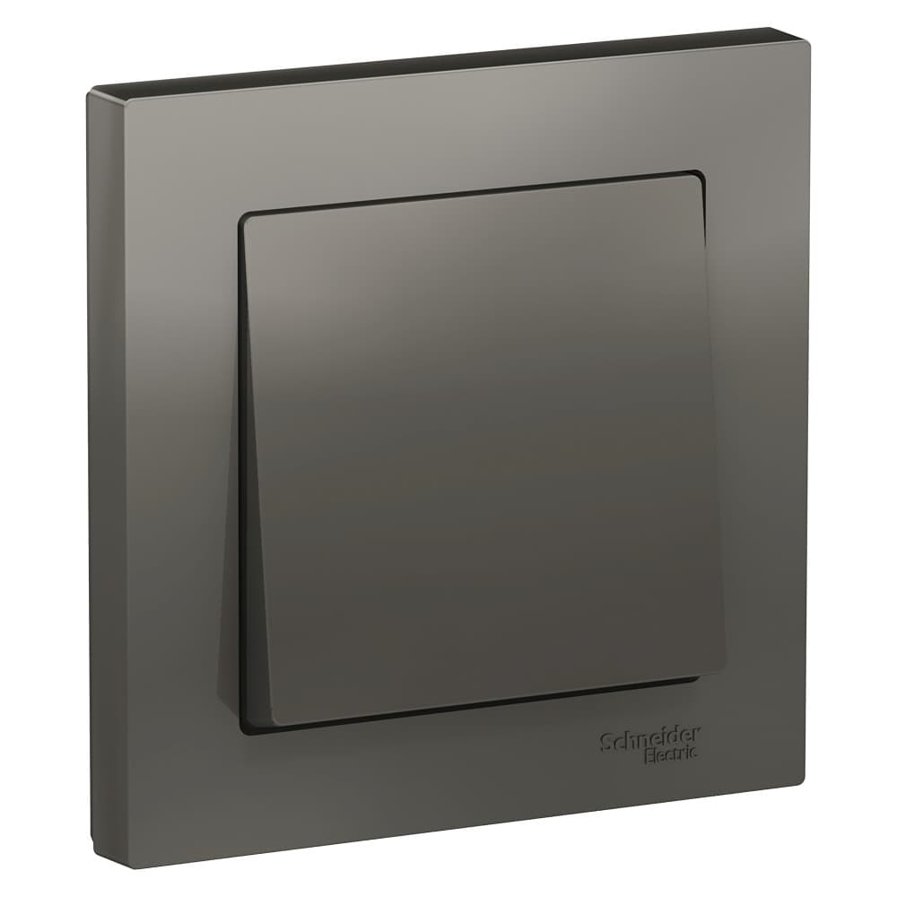 Systeme Electric AtlasDesign Сталь Выключатель 1-клавишный сх.1, 10АХ, в сборе
