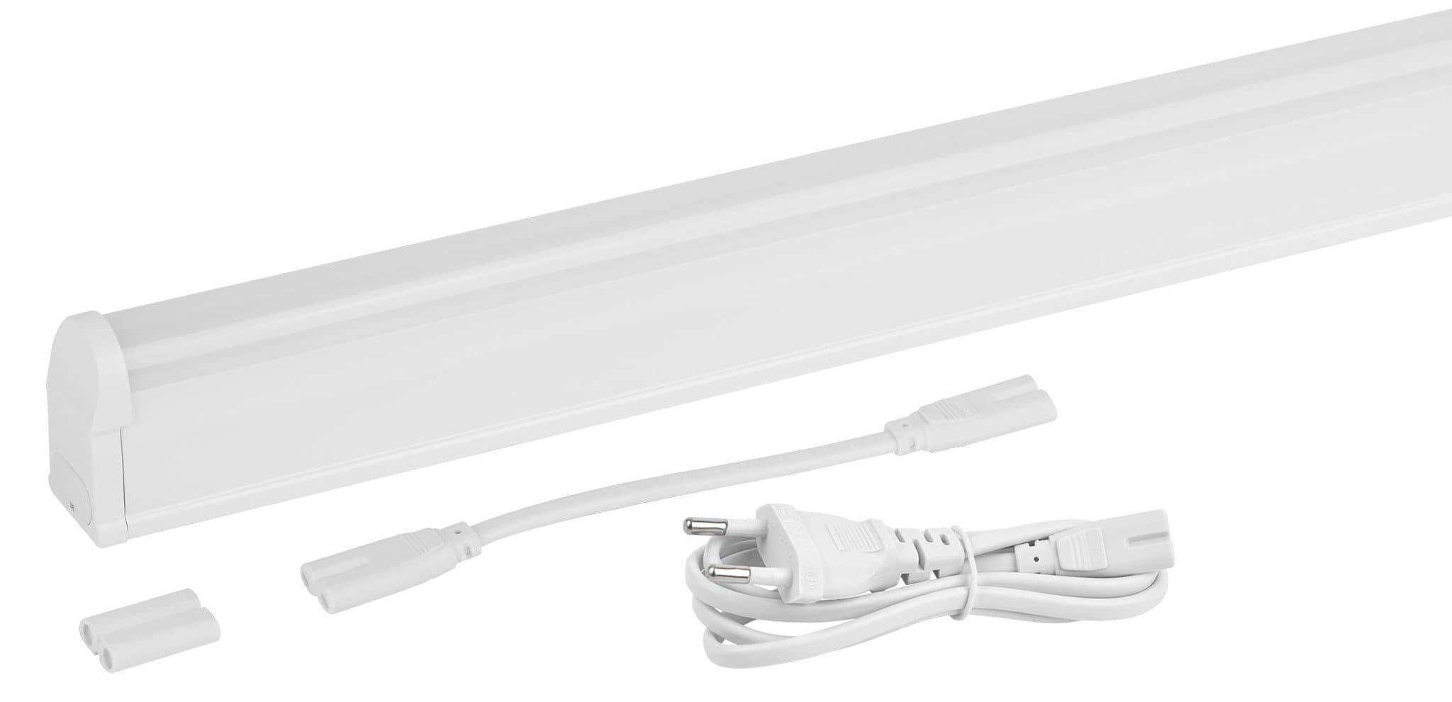 ЭРА LLED-01-08W-4000-W Линейный светодиодный светильник с выключателем 8Вт 4000К L572мм