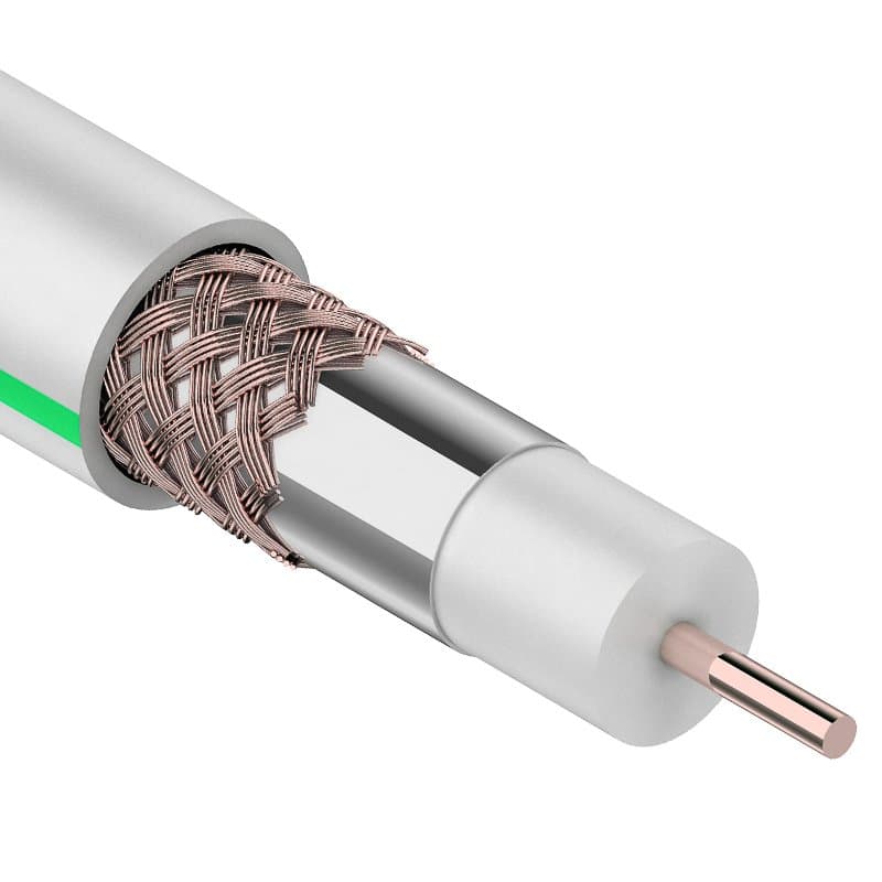 PROconnect Кабель SAT 703 B, Cu/Al/Cu, (64%), 75 Ом, 100м., белый 01-2431-6