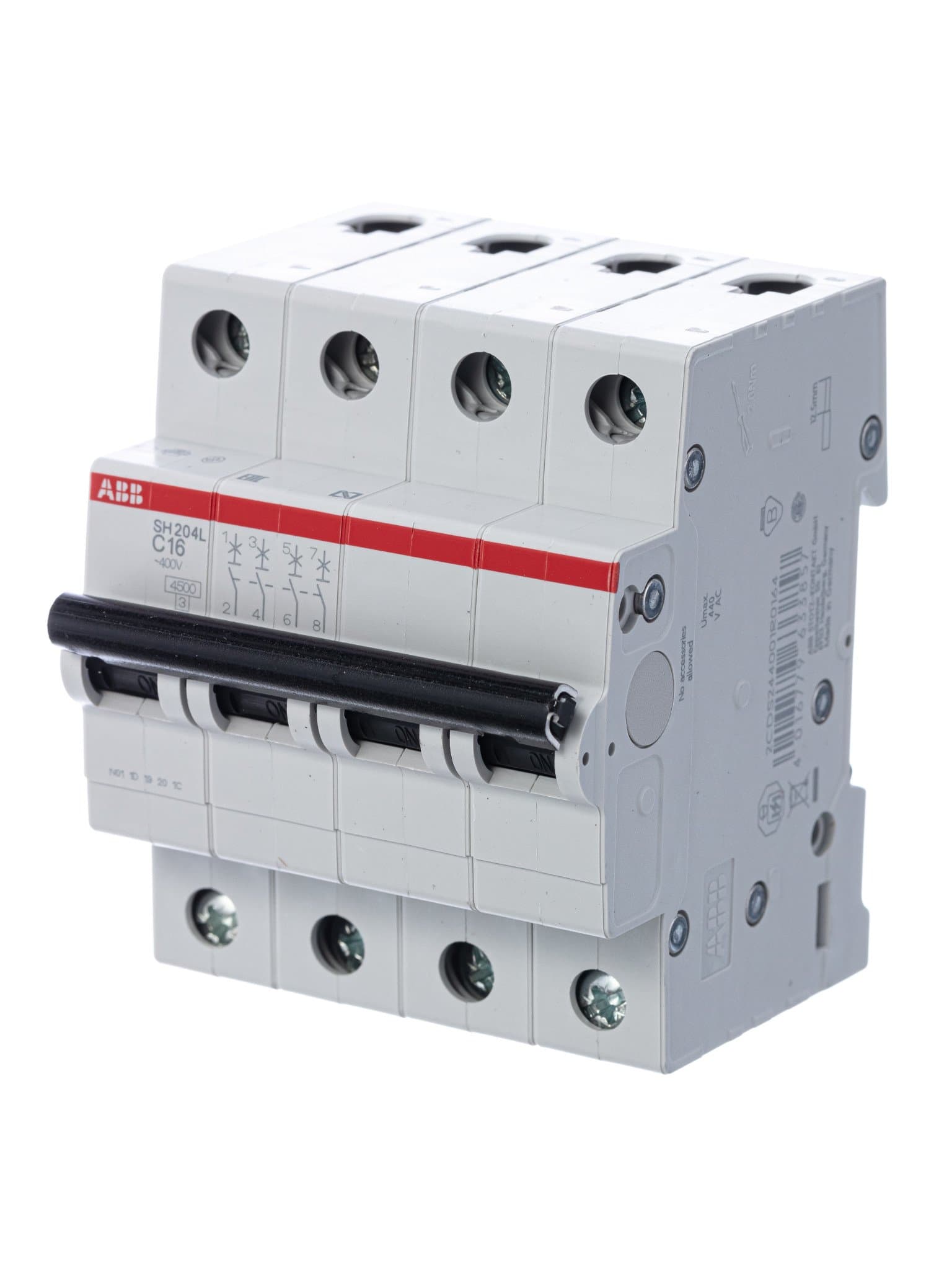 ABB Выключатель автоматический 4-пол. SH204L C16 2CDS244001R0164
