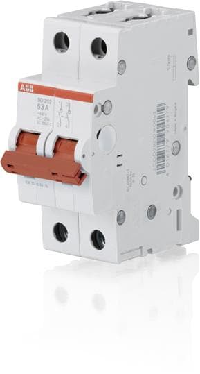 ABB SD202 Рубильник 2P 40A рычаг крас. 2CDD282101R0040