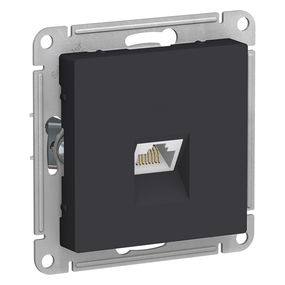 Systeme Electric AtlasDesign Карбон Розетка компьютерная RJ45, механизм