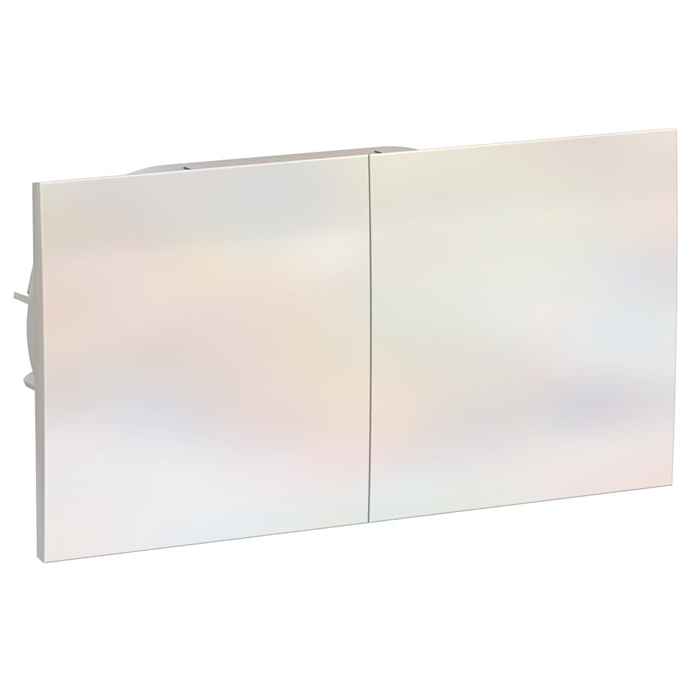 Systeme Electric AtlasDesign Жемчуг Розетка с/з двойная, со шторками, с крышкой, 16А, в сборе