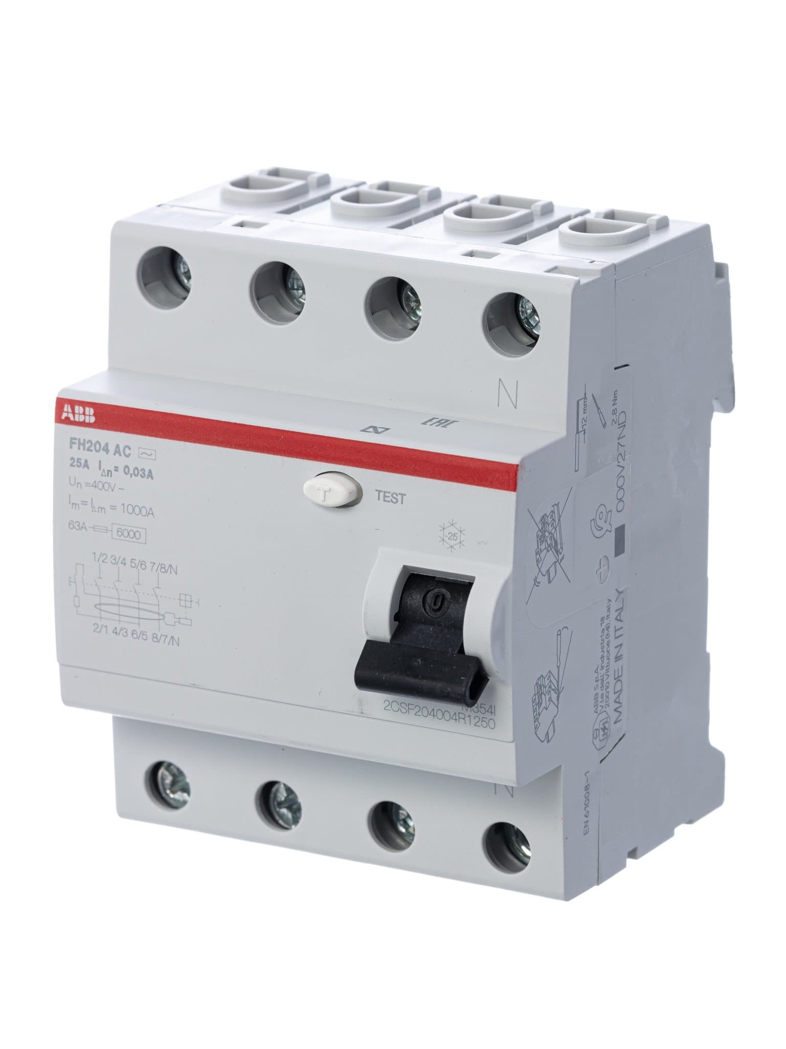 ABB FH204AC УЗО 4P 25A 30mA (AC) 2CSF204004R1250