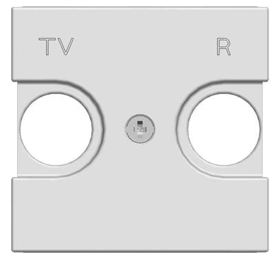 ABB NIE Zenit Бел Накладка для TV-R розетки, 2 мод 2CLA225080N1101