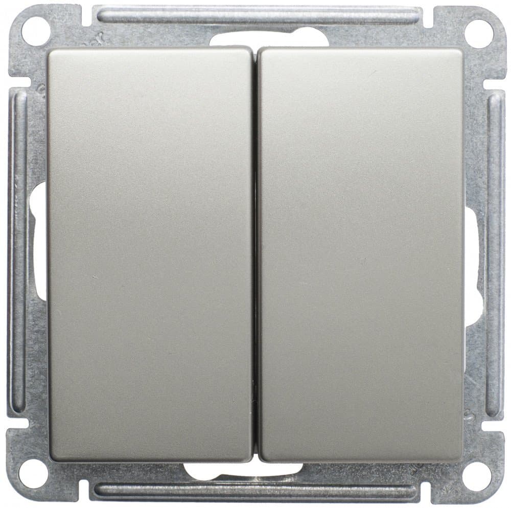 Systeme Electric Wessen 59 Шампань Выключатель 2-клавишный, 10АХ