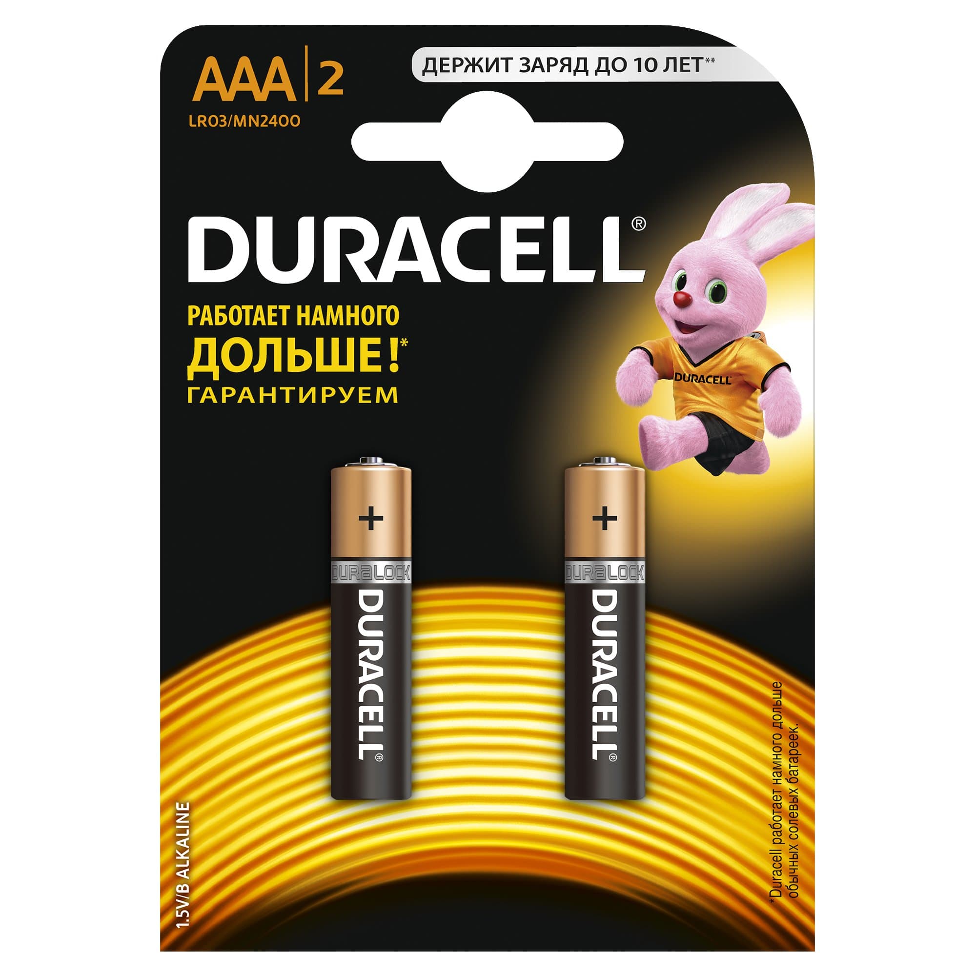 Duracell 5006609 Алкалиновая батарейка типа AAA LR03 / MN 2400 LR03-2BL BASIC CN Б0026812