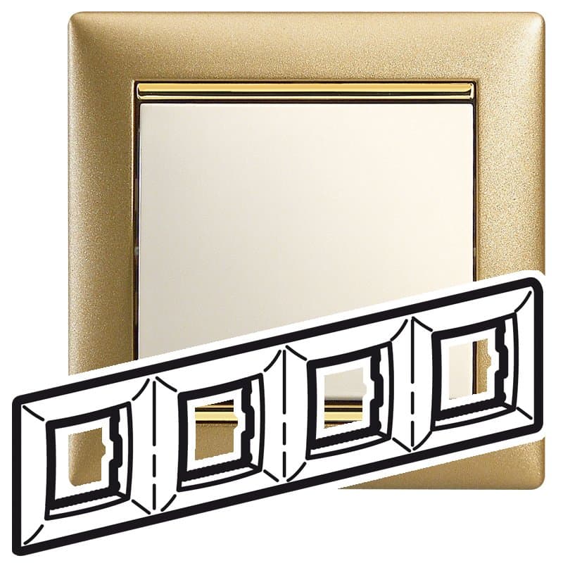 Legrand Valena Матовое Золото Рамка 4-ая гориз 770304