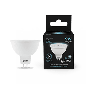 Gauss Лампа MR16 9W 830lm 4100K GU5.3 LED 101505209