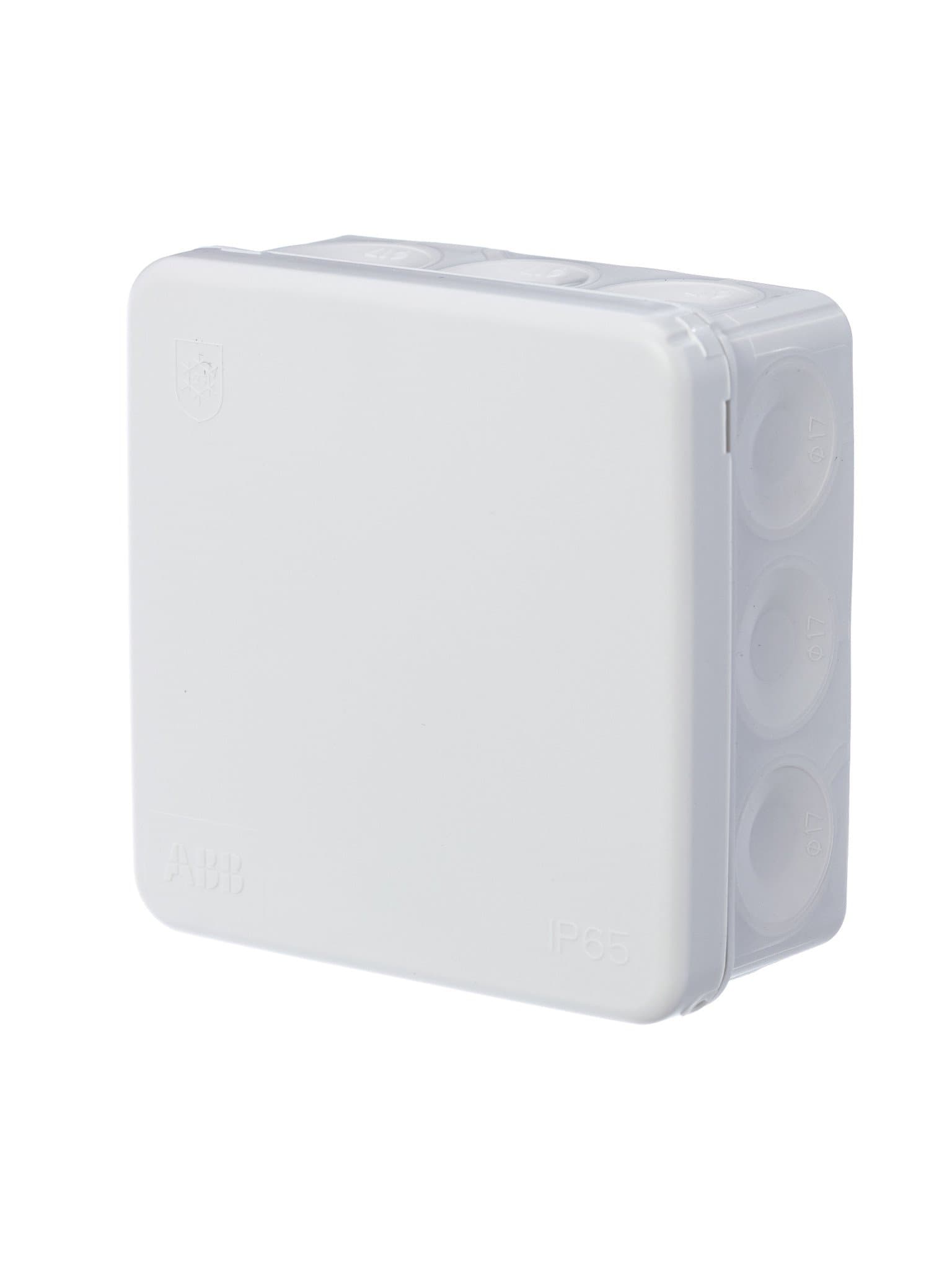 ABB Коробка разветвительная квадратная 86х86 мм, IP 65, белая 2TKA140012G1
