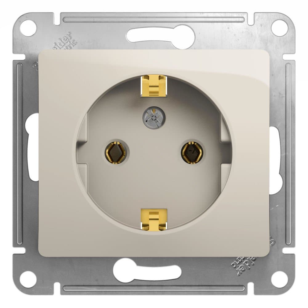 Systeme Electric Glossa Молочный Розетка с/з