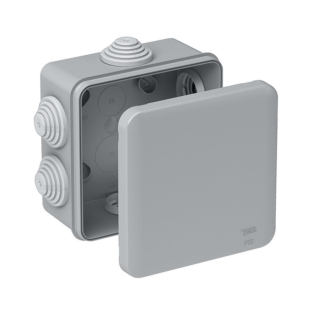 Systeme Electric Коробка распределительная открытой установки 100X100X50, , 6 сальников IP55