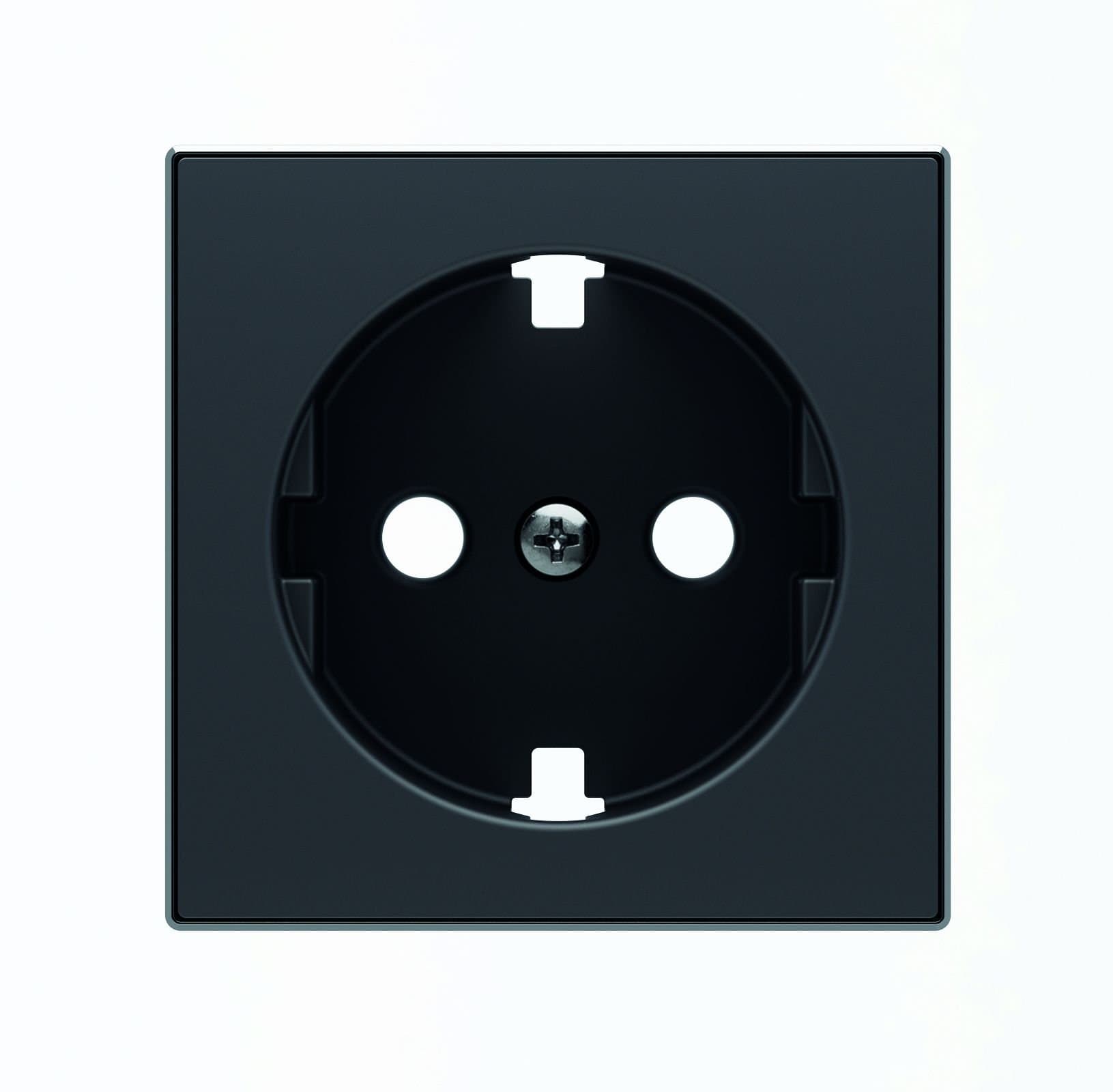 ABB SKY Чёрный бархат Накладка для розетки SCHUKO с плоской поверхностью 2CLA858890A1501