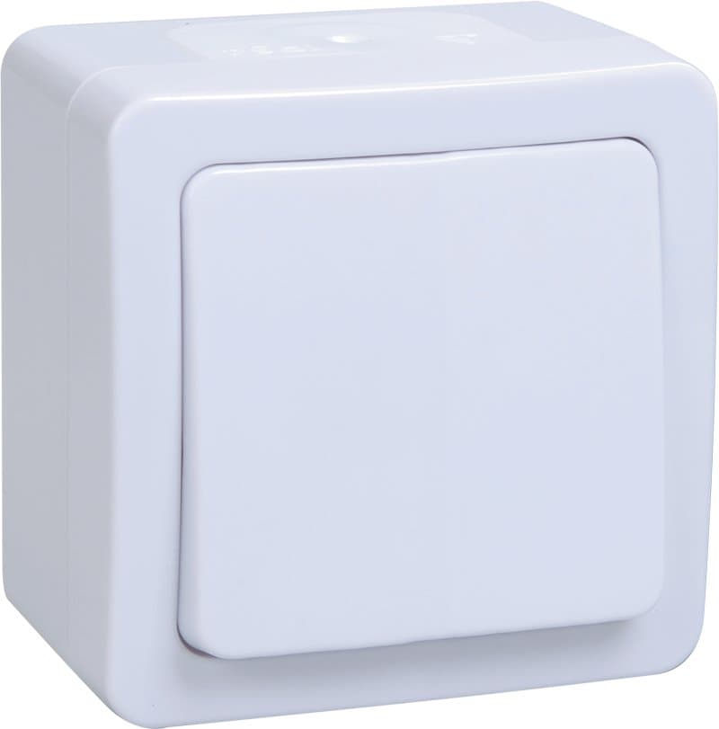 IEK GERMES PLUS ВС20-1-0-ГПБ Выключатель 1кл о/у IP54 (цвет клавиш: белый)