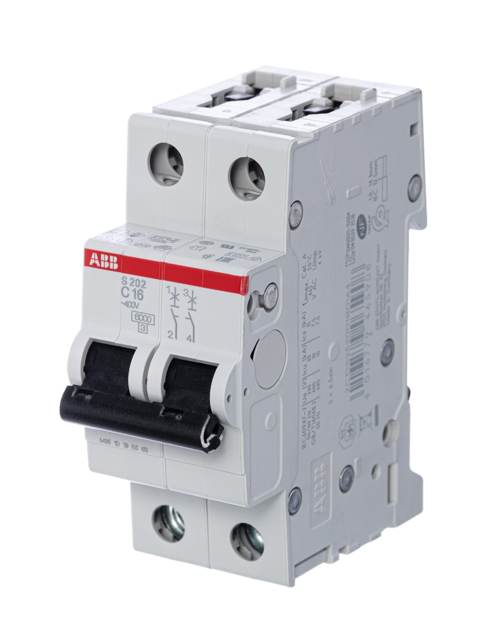 ABB Выключатель автоматический 2-полюсной S202 C16 2CDS252001R0164