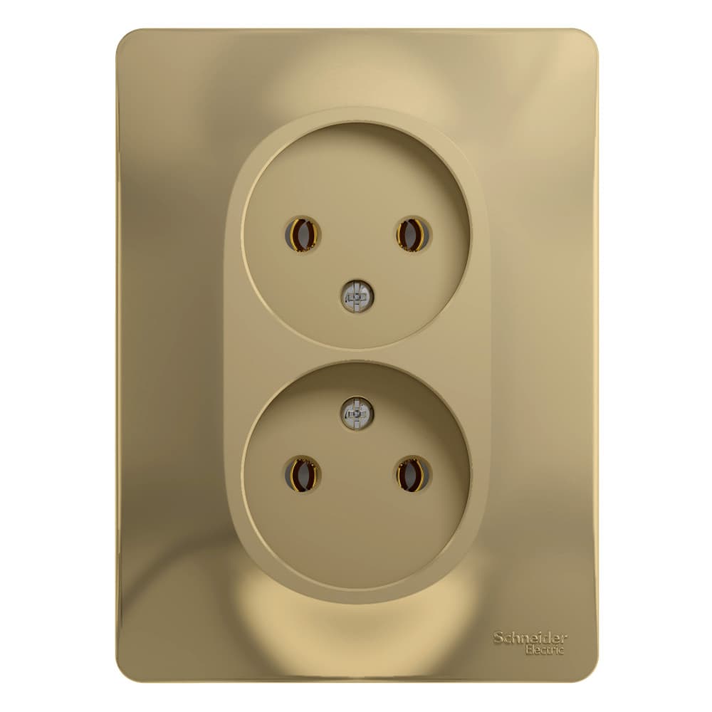 Systeme Electric Glossa Титан Розетка 2-я б/з (в сборе с рамкой)