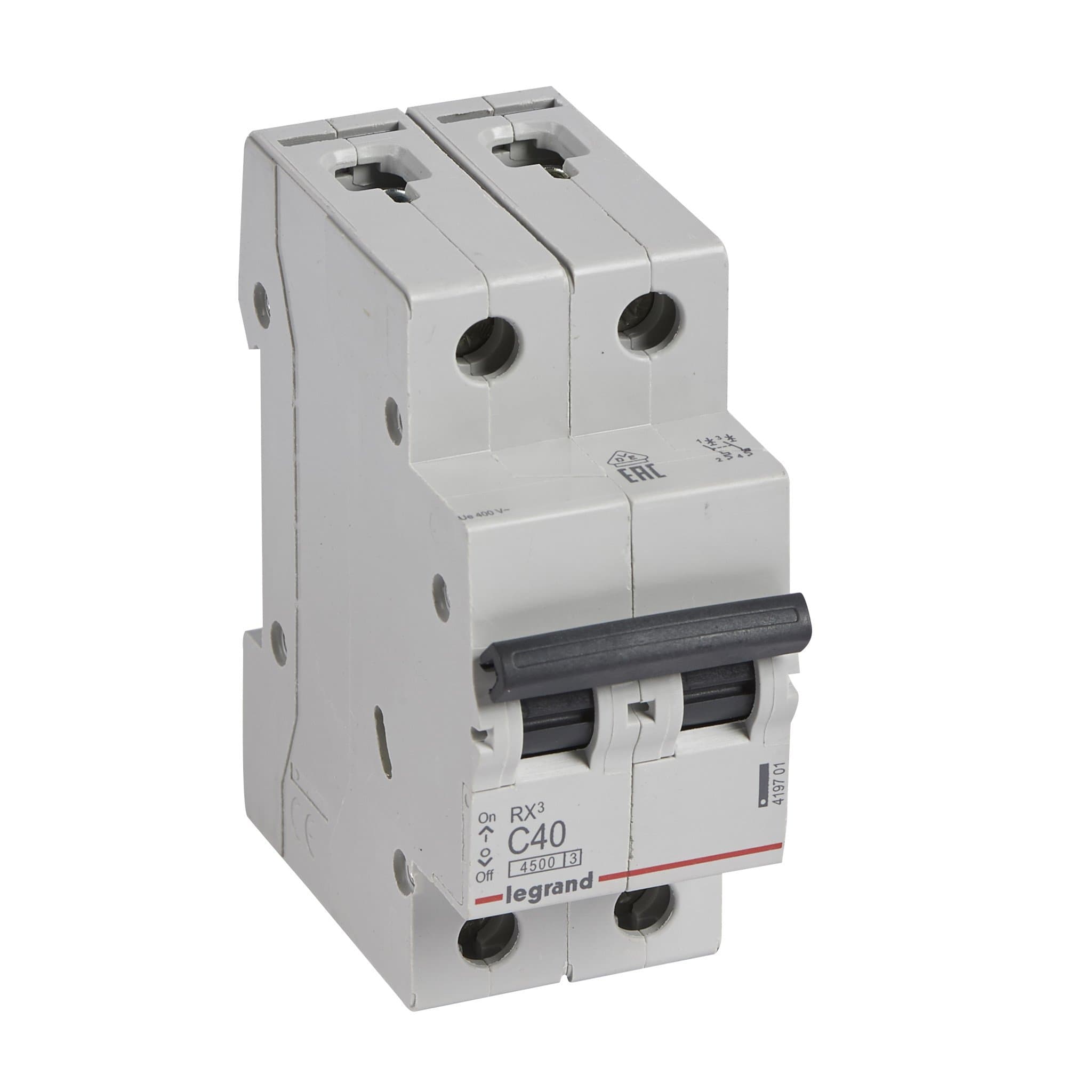Legrand RX3 Автоматический выключатель 2P 40А (C) 4,5kA 419701