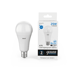 Gauss Лампа Elementary A67 25W 2150lm 6500K E27 LED 73235