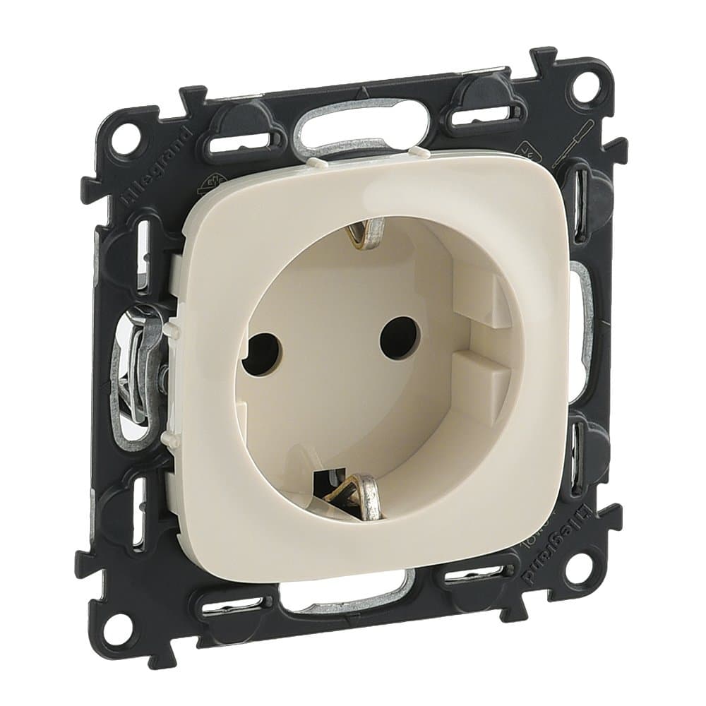 Legrand Valena ALLURE DIY Сл.кость Розетка 1-ая с/з, винт.зажим 753825